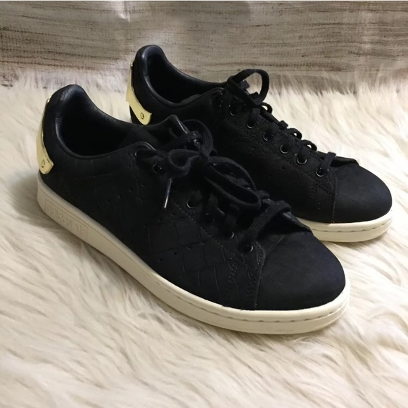 stan smith croc black